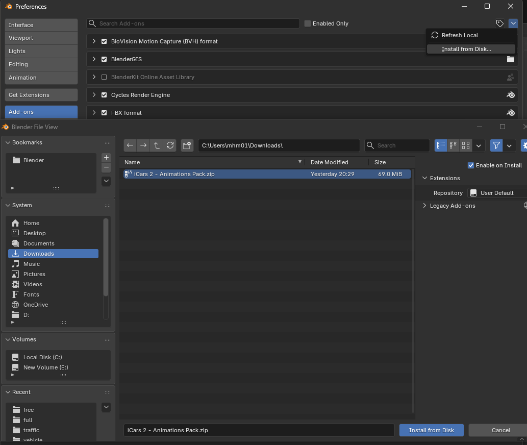 iCars Installation Step