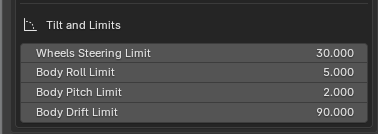 Tilt and Limits Settings
